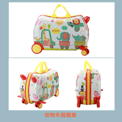 CHILDREN'S MULTI-FUNCTIONAL TROLLEY BOX NEW RIDING SUITCASE MULTI-WHEEL CARTOON BABY SUITCASE RIDING