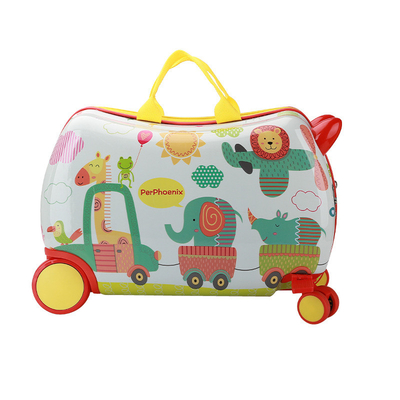 CHILDREN'S MULTI-FUNCTIONAL TROLLEY BOX NEW RIDING SUITCASE MULTI-WHEEL CARTOON BABY SUITCASE RIDING