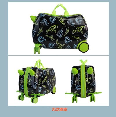 CHILDREN'S MULTI-FUNCTIONAL TROLLEY BOX NEW RIDING SUITCASE MULTI-WHEEL CARTOON BABY SUITCASE RIDING