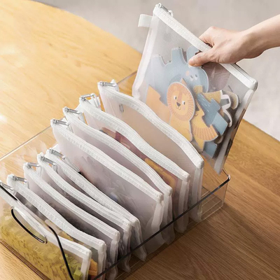 A4 TRANSPARENT PAPER BAG NYLON NET TEST PAPER HOMEWORK THICKENED TEXTBOOK STORAGE BAG PEN BAG STUDENT SUPPLIES