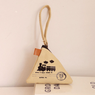 PERSONALITY CREATIVE RETRO ZONGZI COIN PURSE FEMALE MINI CANVAS ART CUTE COIN BAG KEY BAG