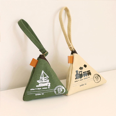 PERSONALITY CREATIVE RETRO ZONGZI COIN PURSE FEMALE MINI CANVAS ART CUTE COIN BAG KEY BAG