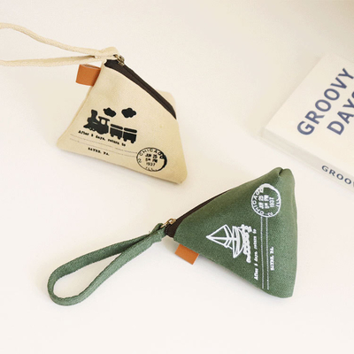 PERSONALITY CREATIVE RETRO ZONGZI COIN PURSE FEMALE MINI CANVAS ART CUTE COIN BAG KEY BAG