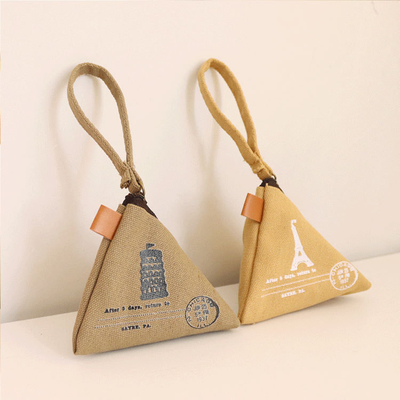 PERSONALITY CREATIVE RETRO ZONGZI COIN PURSE FEMALE MINI CANVAS ART CUTE COIN BAG KEY BAG