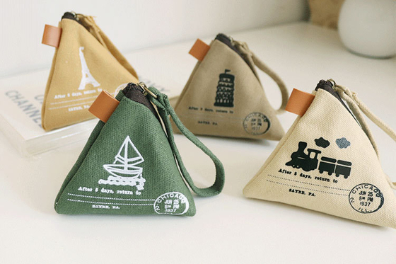 PERSONALITY CREATIVE RETRO ZONGZI COIN PURSE FEMALE MINI CANVAS ART CUTE COIN BAG KEY BAG
