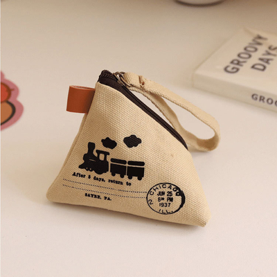 PERSONALITY CREATIVE RETRO ZONGZI COIN PURSE FEMALE MINI CANVAS ART CUTE COIN BAG KEY BAG
