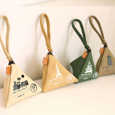 PERSONALITY CREATIVE RETRO ZONGZI COIN PURSE FEMALE MINI CANVAS ART CUTE COIN BAG KEY BAG