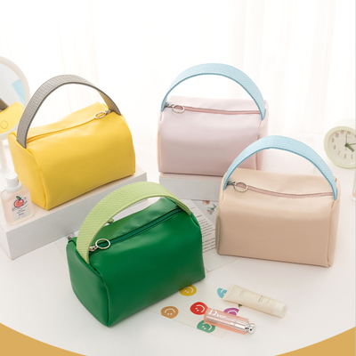 NEW PORTABLE MAKEUP BAG LARGE CAPACITY CANDY COLOR TRAVEL PORTABLE TOILETRY BAG SUNDRIES ORGANIZE MAKEUP STORAGE BAG