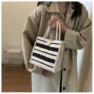 TOTE BAG CANVAS BAG CANVAS GIRL NEW PRINTED TOTE INS PORTABLE BENTO LUNCH BOX WORK