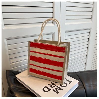 TOTE BAG CANVAS BAG CANVAS GIRL NEW PRINTED TOTE INS PORTABLE BENTO LUNCH BOX WORK