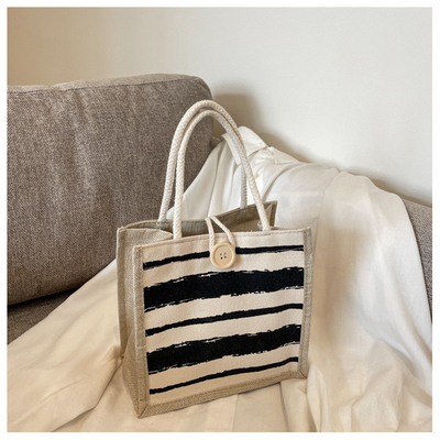 TOTE BAG CANVAS BAG CANVAS GIRL NEW PRINTED TOTE INS PORTABLE BENTO LUNCH BOX WORK