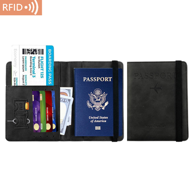 AMAZON PU LEATHER PASSPORT BAG RFID MULTI-FUNCTIONAL PASSPORT HOLDER PASSPORT COVER PASSPORT COVER