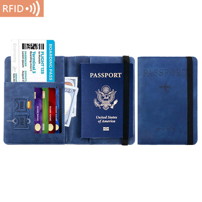 AMAZON PU LEATHER PASSPORT BAG RFID MULTI-FUNCTIONAL PASSPORT HOLDER PASSPORT COVER PASSPORT COVER