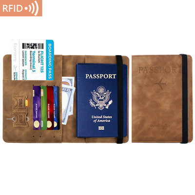 AMAZON PU LEATHER PASSPORT BAG RFID MULTI-FUNCTIONAL PASSPORT HOLDER PASSPORT COVER PASSPORT COVER