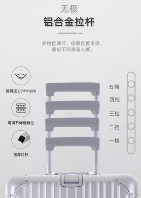 ALL-METAL SUITCASE ALL-ALUMINUM SUITCASE 20-INCH ALUMINUM-MAGNESIUM ALLOY TROLLEY BOX MULTI-WHEEL ALUMINUM FRAME SUITCAS