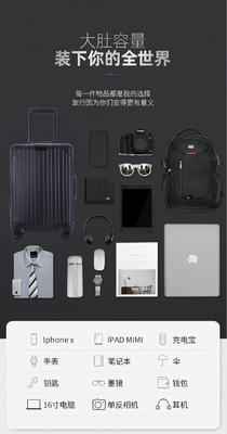 ALL-METAL SUITCASE ALL-ALUMINUM SUITCASE 20-INCH ALUMINUM-MAGNESIUM ALLOY TROLLEY BOX MULTI-WHEEL ALUMINUM FRAME SUITCAS