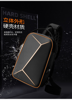 NEW MEN'S CHEST BAG LARGE CAPACITY SHOULDER BAG CROSSBODY BAG MALE LEISURE OFFICE IPAD COMPUTER CHEST BAG HARD SHELL