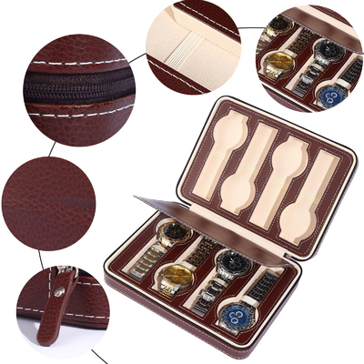 VINTAGE STYLE 8-BIT ELECTROMECHANICAL WATCH CASE FASHION ROUNDED CORNERS PERSONALITY WATCH DISPLAY ZIPPER BAG