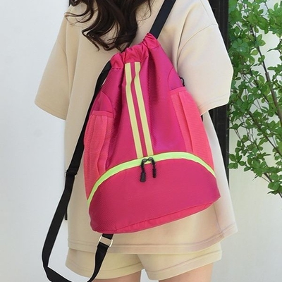 BUNDLE POCKET DRAWSTRING BACKPACK PORTABLE BASKETBALL BAG DRY WET SEPARATION SWIMMING BAG OUTDOOR SPORTS MULTI-FUNCTIONA