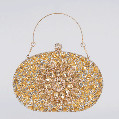 AMAZON DIAMOND-ENCRUSTED SUNFLOWER DINNER BAG WOMEN'S FASHION BANQUET CLUTCH ALL-MATCH DRESS EVENING BAG