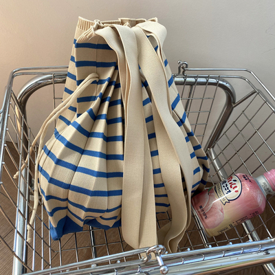 New pleated literary shoulder bag braided women's bag winter knit bag fashion cross-border women's bag