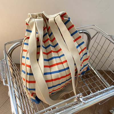 New pleated literary shoulder bag braided women's bag winter knit bag fashion cross-border women's bag