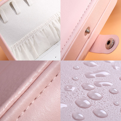 JEWELRY STORAGE BOX SINGLE-LAYER NECKLACE EARRINGS RING PU JEWELRY BOX AMAZON PORTABLE JEWELRY BOX HOUSEHOLD JEWELRY BOX