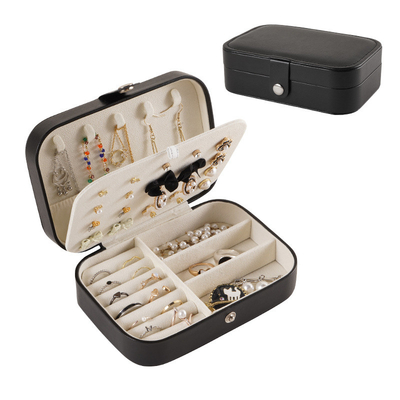 JEWELRY STORAGE BOX SINGLE-LAYER NECKLACE EARRINGS RING PU JEWELRY BOX AMAZON PORTABLE JEWELRY BOX HOUSEHOLD JEWELRY BOX