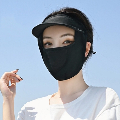 THE INTERNET CELEBRITY EXPLOSION COVERS THE WHOLE FACE TO PREVENT ULTRAVIOLET LIGHT WOMEN'S SUMMER THIN FACE MASK WITH A