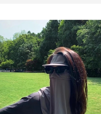 THE INTERNET CELEBRITY EXPLOSION COVERS THE WHOLE FACE TO PREVENT ULTRAVIOLET LIGHT WOMEN'S SUMMER THIN FACE MASK WITH A