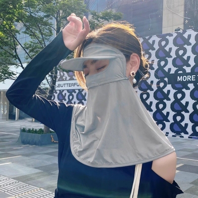 THE INTERNET CELEBRITY EXPLOSION COVERS THE WHOLE FACE TO PREVENT ULTRAVIOLET LIGHT WOMEN'S SUMMER THIN FACE MASK WITH A