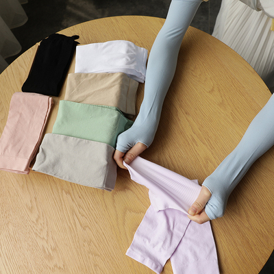 ICE SLEEVE ICE SILK SUNSCREEN SLEEVE OUTDOOR THICKENED SOLID COLOR SEAMLESS SLEEVE FOR MEN AND WOMEN SPORTS DRIVING SLEE