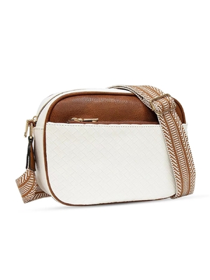 HOT QUILTED EMBROIDERY CHECK COLOR MATCHING VINTAGE SHOULDER BAG ZIPPER STRAP CROSSBODY BAG PURSE SMALL SQUARE BAG