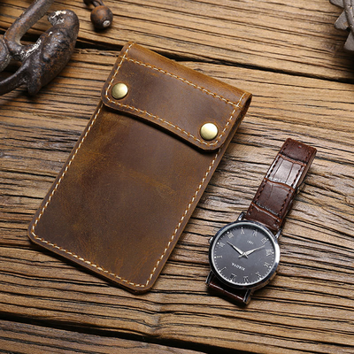 CROSS-BORDER RETRO CRAZY HORSE LEATHER WATCH BAG CONVENIENT CREATIVE LEATHER WATCH STORAGE HOLSTER