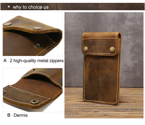 CROSS-BORDER RETRO CRAZY HORSE LEATHER WATCH BAG CONVENIENT CREATIVE LEATHER WATCH STORAGE HOLSTER