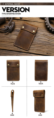 CROSS-BORDER RETRO CRAZY HORSE LEATHER WATCH BAG CONVENIENT CREATIVE LEATHER WATCH STORAGE HOLSTER