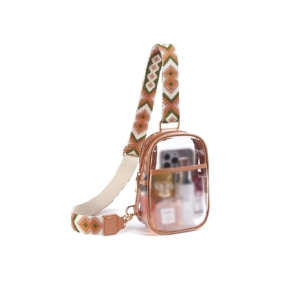 TPU transparent anti-splash chest bag,lulu transparent bag Lulu crossbody shoulder bag