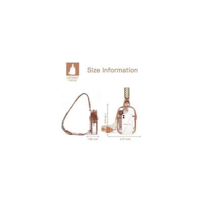 TPU transparent anti-splash chest bag,lulu transparent bag Lulu crossbody shoulder bag