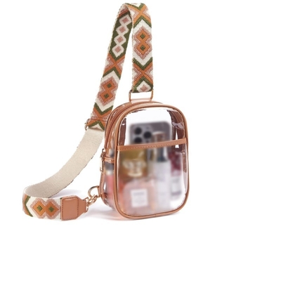 TPU transparent anti-splash chest bag,lulu transparent bag Lulu crossbody shoulder bag
