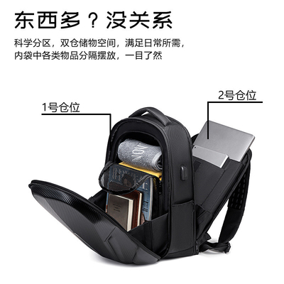 NEW BUSINESS BACKPACK DAILY COMMUTER BACKPACK MEN'S LARGE CAPACITY SHOCK-ABSORBING WATERPROOF SCHOOLBAG LAPTOP BAG