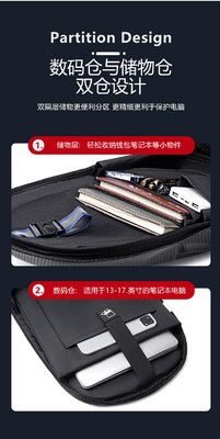 NEW BUSINESS BACKPACK DAILY COMMUTER BACKPACK MEN'S LARGE CAPACITY SHOCK-ABSORBING WATERPROOF SCHOOLBAG LAPTOP BAG