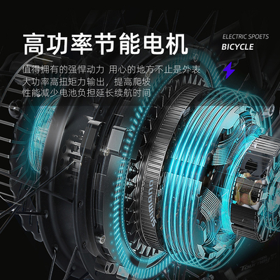 ELECTRIC NEW ELECTRIC BIKE MOUNTAIN BIKE ADULT RETRO OFF-ROAD VARIABLE SPEED BOOSTER ELECTRIC BIKE