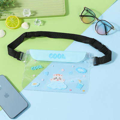 3 LAYER SEALED LARGE MOBILE PHONE WATERPROOF BAG OBLIQUE STRADDLE SWIMMING WATERPROOF FANNY PACK PVC RAFTING OUTDOOR SEA