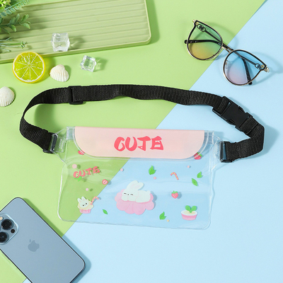 3 LAYER SEALED LARGE MOBILE PHONE WATERPROOF BAG OBLIQUE STRADDLE SWIMMING WATERPROOF FANNY PACK PVC RAFTING OUTDOOR SEA