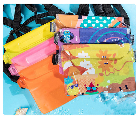3 LAYER SEALED LARGE MOBILE PHONE WATERPROOF BAG OBLIQUE STRADDLE SWIMMING WATERPROOF FANNY PACK PVC RAFTING OUTDOOR SEA