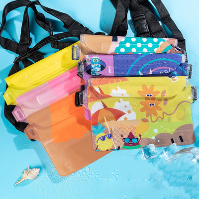 3 LAYER SEALED LARGE MOBILE PHONE WATERPROOF BAG OBLIQUE STRADDLE SWIMMING WATERPROOF FANNY PACK PVC RAFTING OUTDOOR SEA