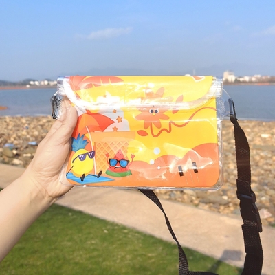 3 LAYER SEALED LARGE MOBILE PHONE WATERPROOF BAG OBLIQUE STRADDLE SWIMMING WATERPROOF FANNY PACK PVC RAFTING OUTDOOR SEA