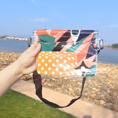 3 LAYER SEALED LARGE MOBILE PHONE WATERPROOF BAG OBLIQUE STRADDLE SWIMMING WATERPROOF FANNY PACK PVC RAFTING OUTDOOR SEA