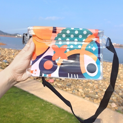 3 LAYER SEALED LARGE MOBILE PHONE WATERPROOF BAG OBLIQUE STRADDLE SWIMMING WATERPROOF FANNY PACK PVC RAFTING OUTDOOR SEA