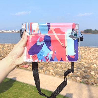 3 LAYER SEALED LARGE MOBILE PHONE WATERPROOF BAG OBLIQUE STRADDLE SWIMMING WATERPROOF FANNY PACK PVC RAFTING OUTDOOR SEA